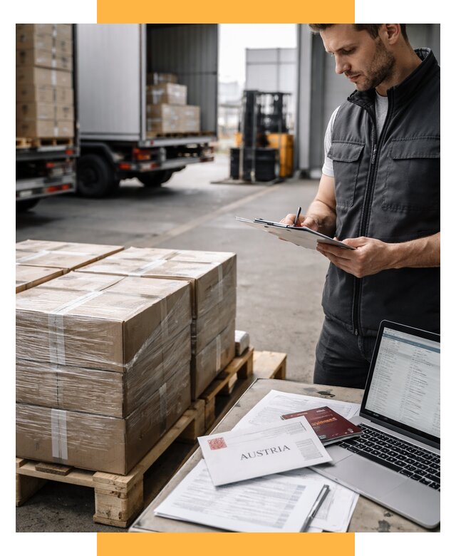 Доставка в Австрию от 65689 р. Логистика и экспорт СетСервис-Смр