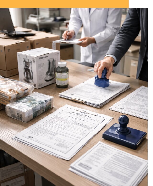 Сертификация импортных товаров от 12127 с таможенным сопровождением